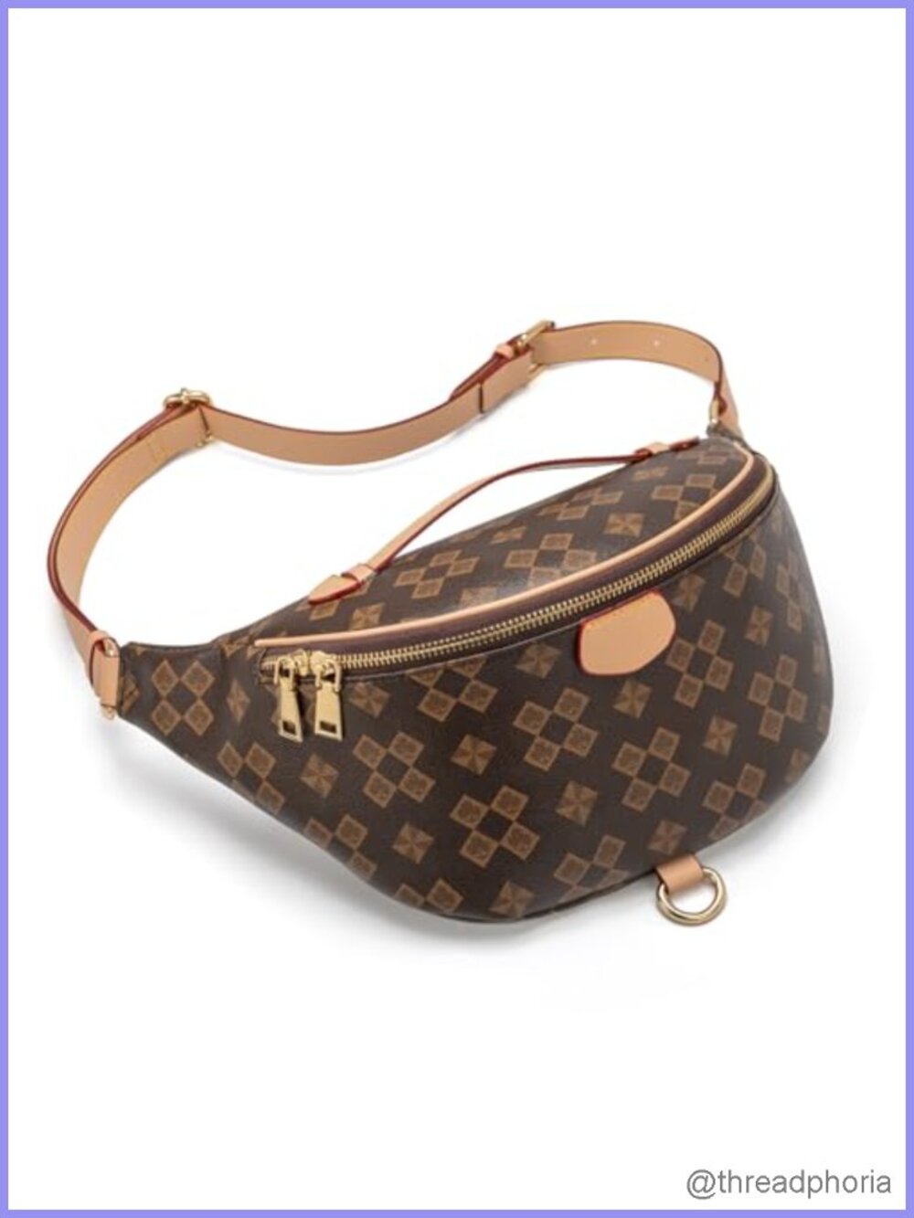 Faux Leather Fanny Pack Sling Bag Women Adjustable Crossbody Belt Bag